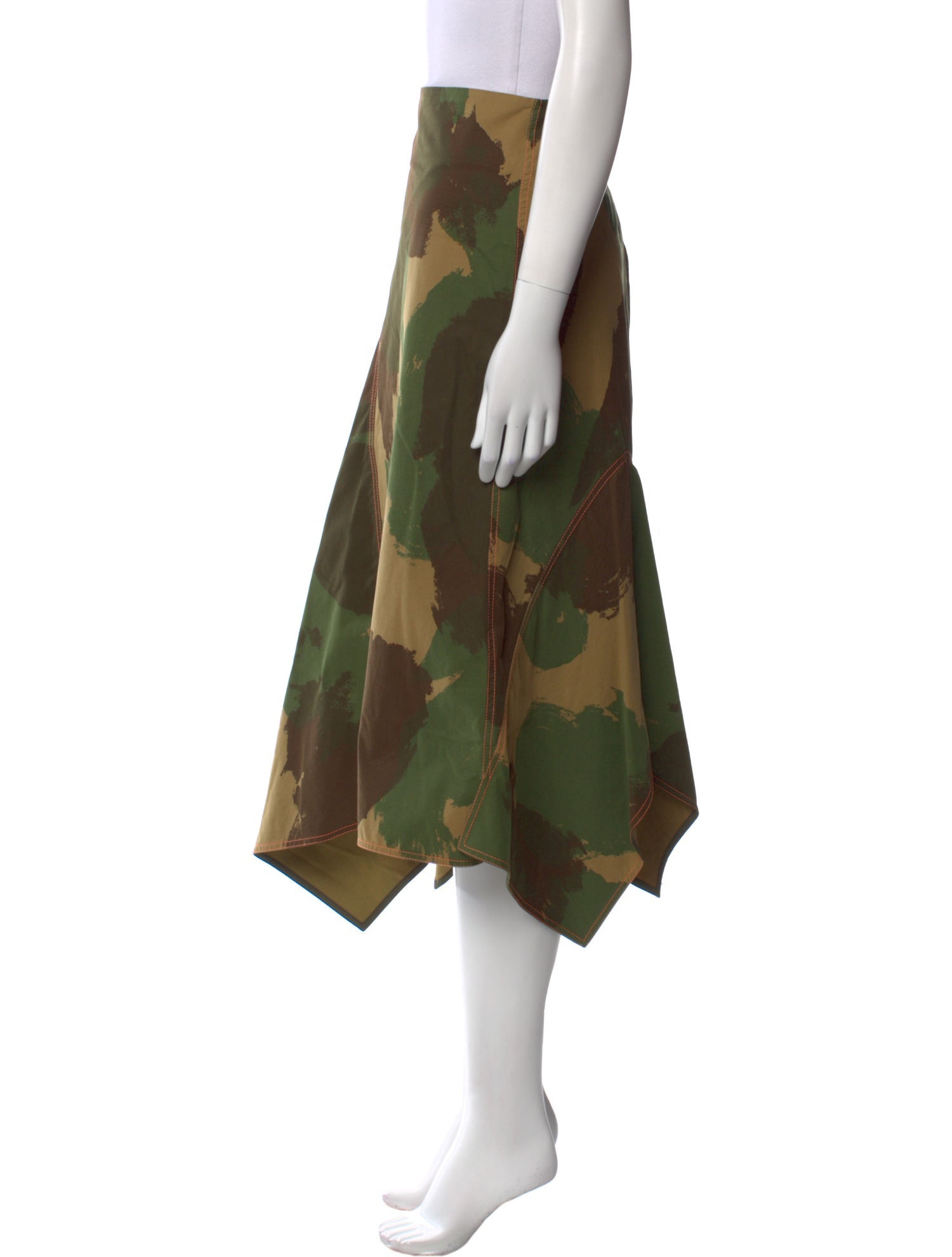 Victoria Beckham Printed Midi Length Skirt