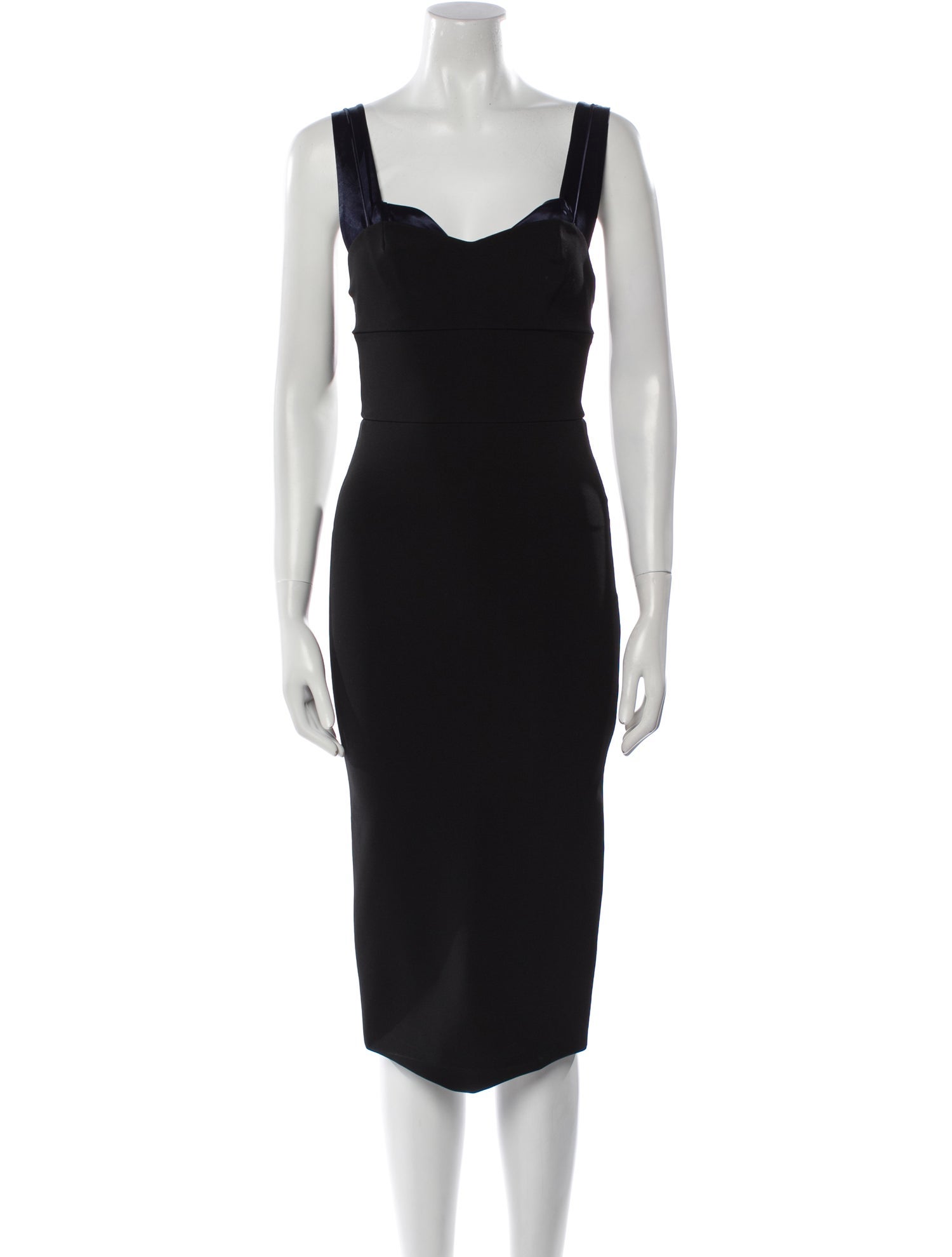 Victoria Beckham Square Neckline Midi Length Dress