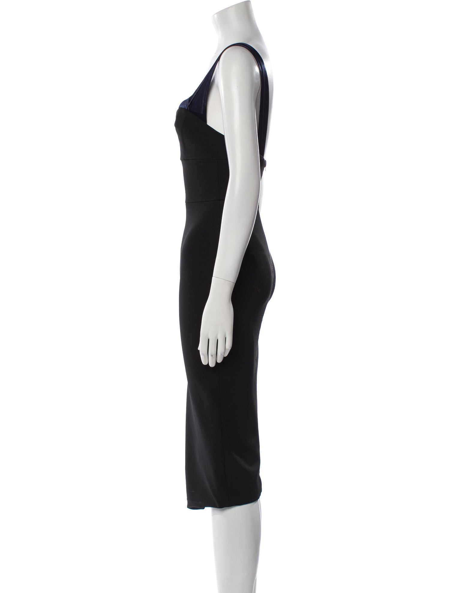 Victoria Beckham Square Neckline Midi Length Dress