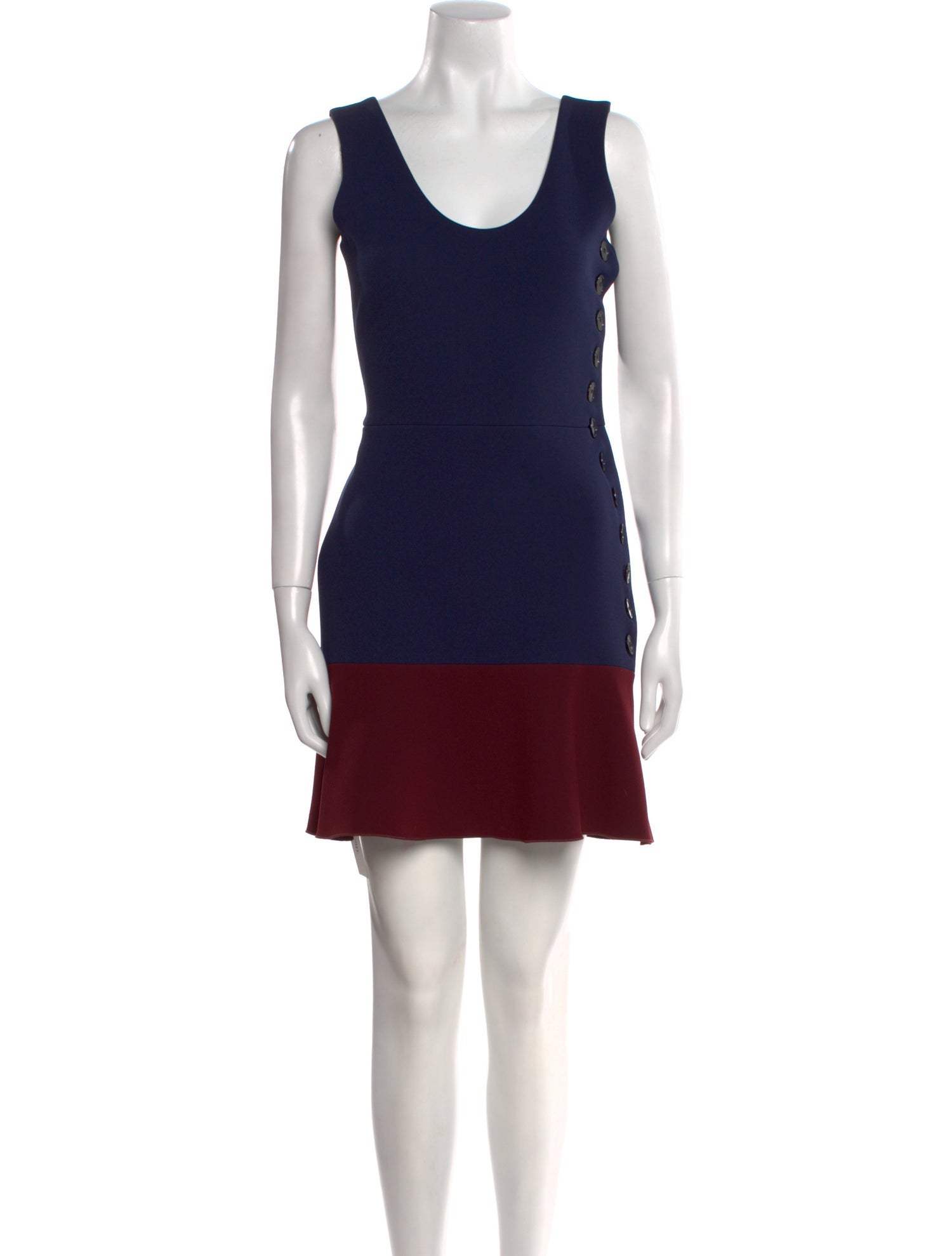 Victoria Beckham Colorblock Pattern Mini Dress
