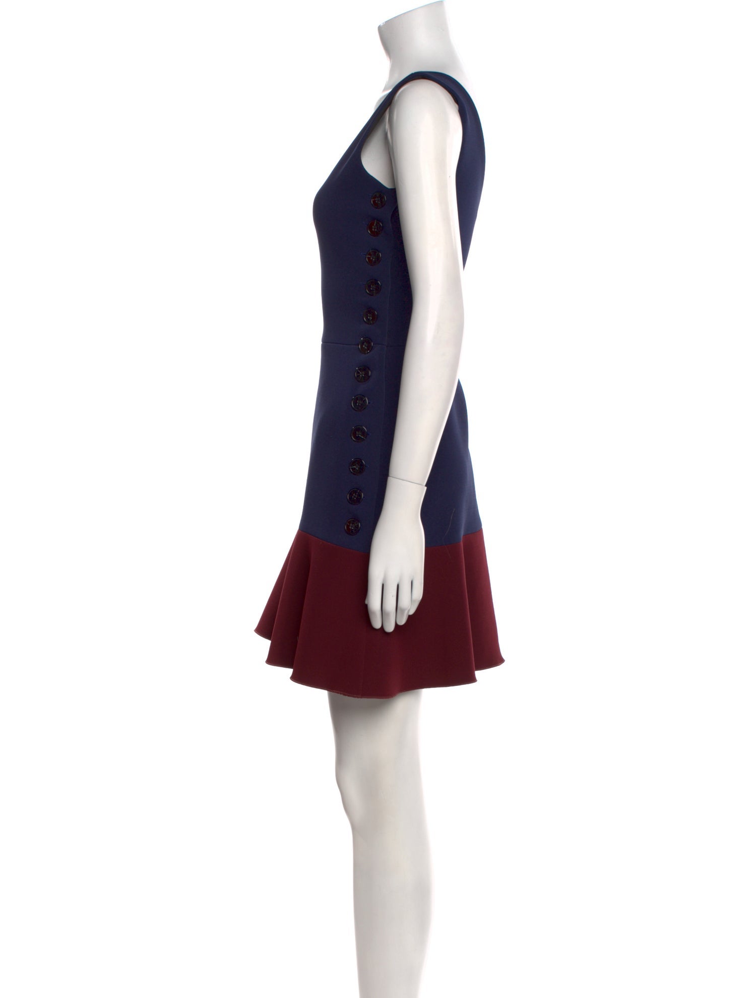 Victoria Beckham Colorblock Pattern Mini Dress