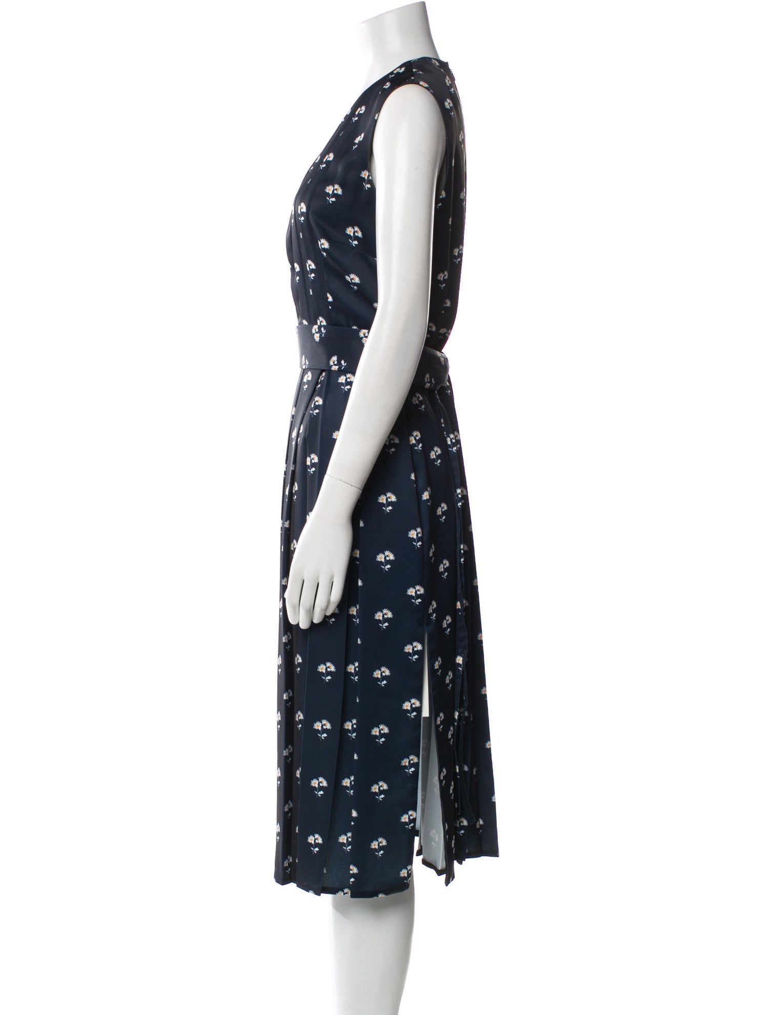 Victoria Beckham Floral Print Midi Length Dress