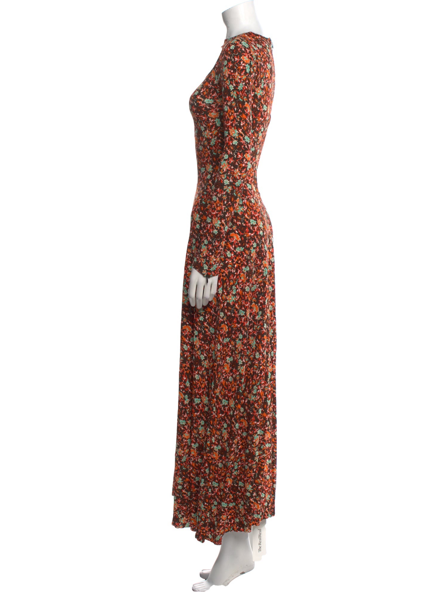 Victoria Beckham Floral Print Long Dress