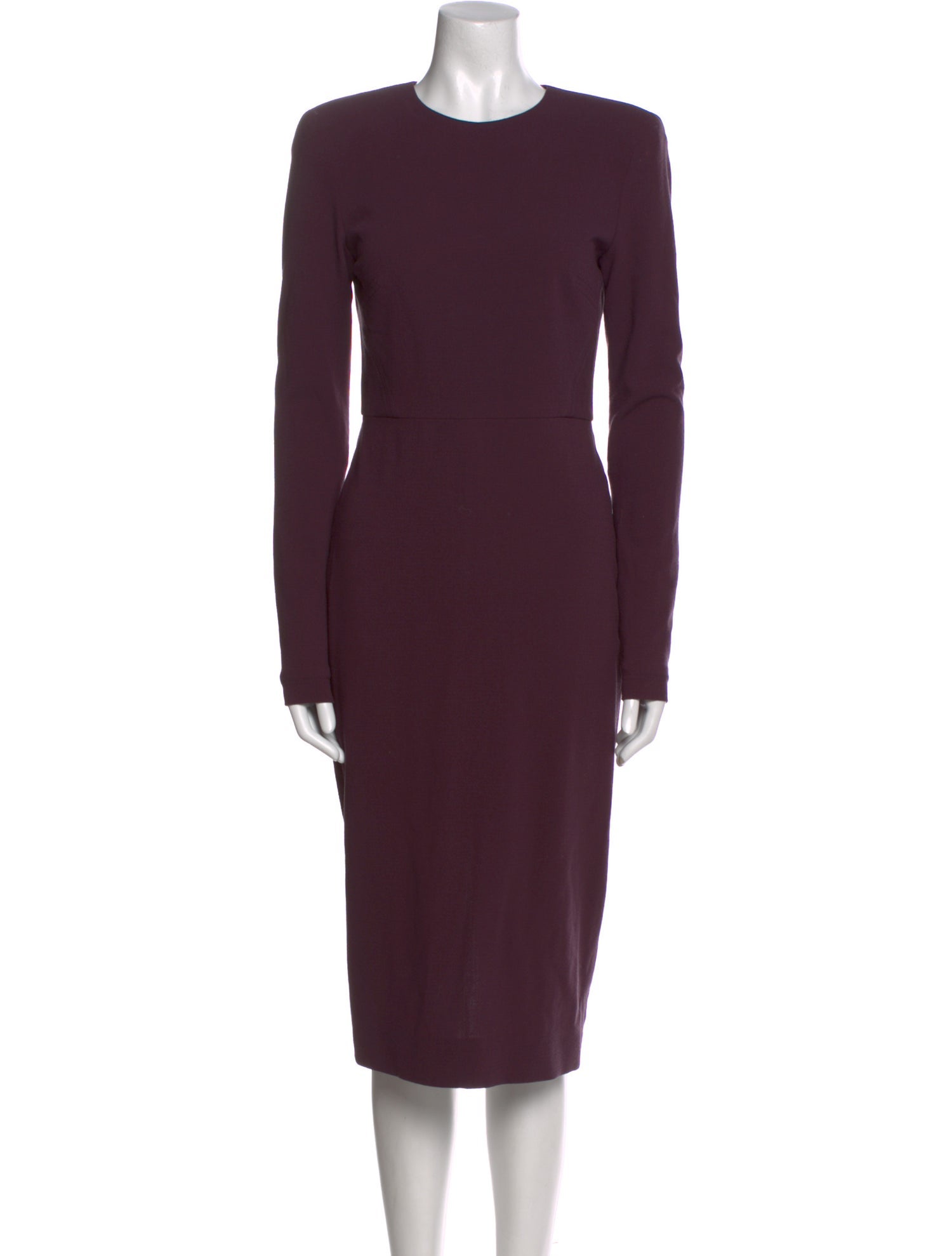 Victoria Beckham Virgin Wool Midi Length Dress