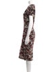 Victoria Beckham Floral Print Midi Length Dress