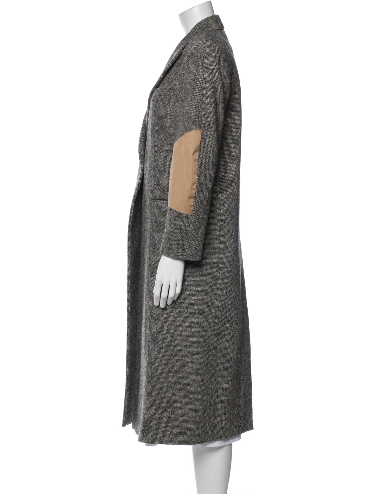 Victoria Beckham Wool Tweed Pattern Coat