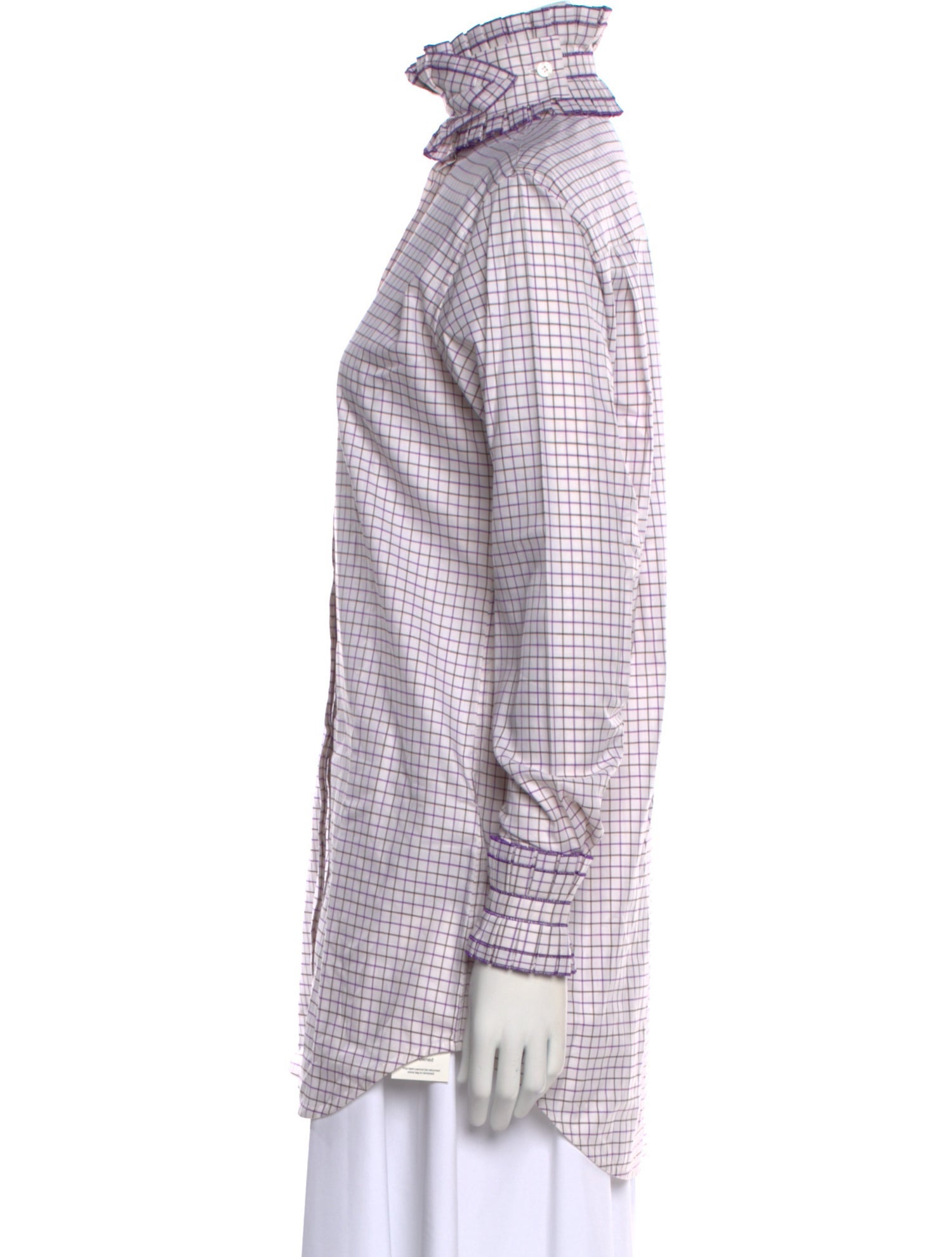 Victoria Beckham Plaid Print Turtleneck Tunic w/ Tags