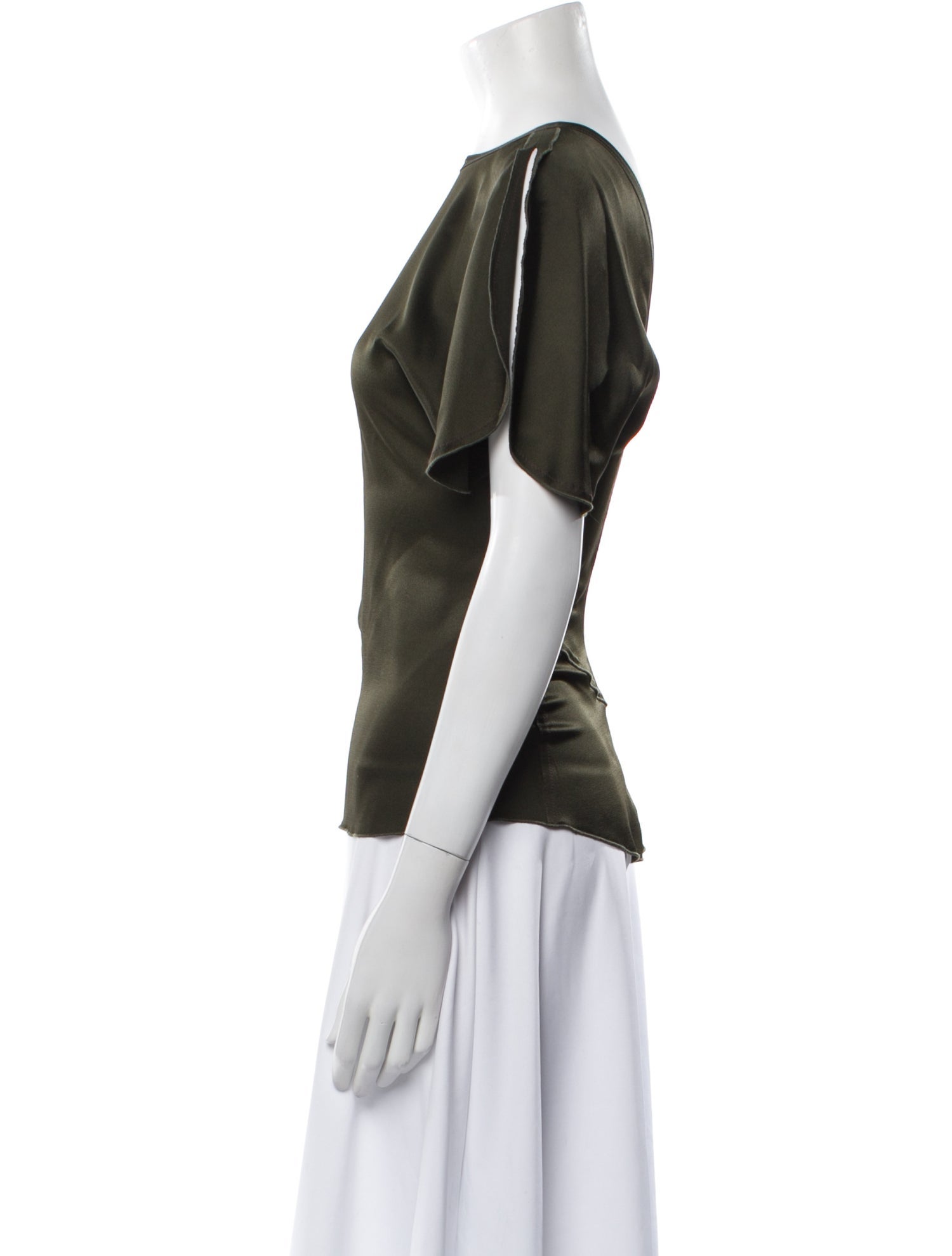 Victoria Beckham Bateau Neckline Short Sleeve Top w/ Tags