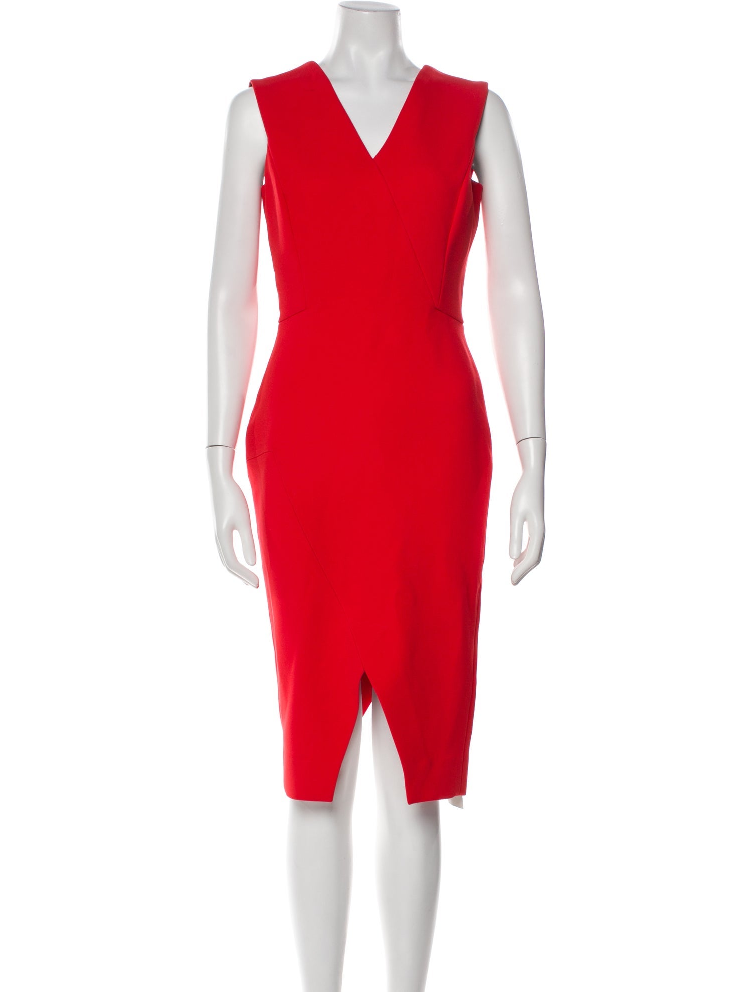 Victoria Beckham V-Neck Midi Length Dress