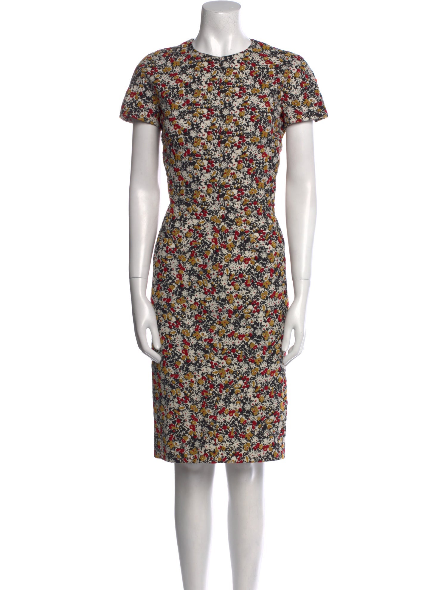 Victoria Beckham Floral Print Knee-Length Dress