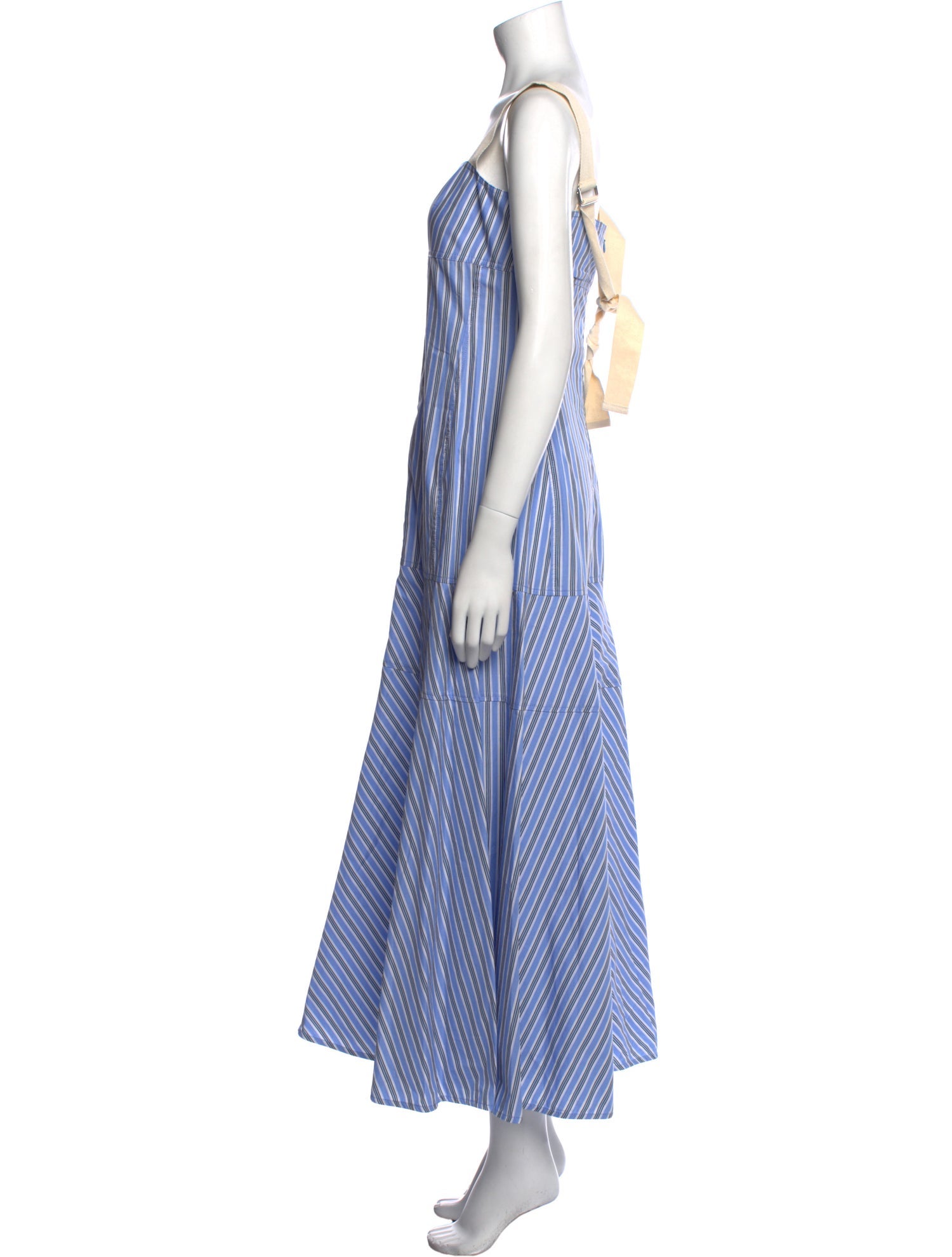 Victoria Beckham Striped Midi Length Dress w/ Tags