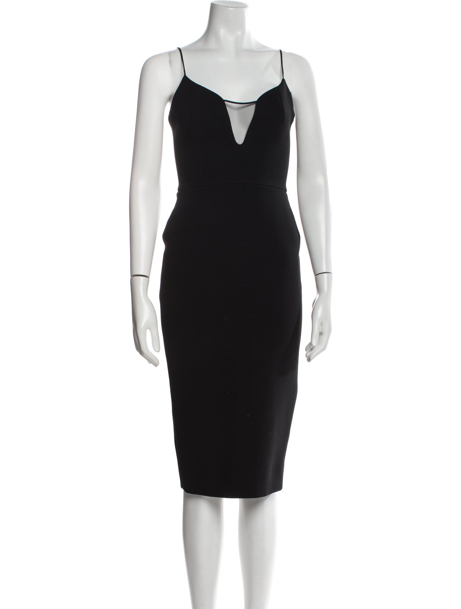 Victoria Beckham V-Neck Midi Length Dress