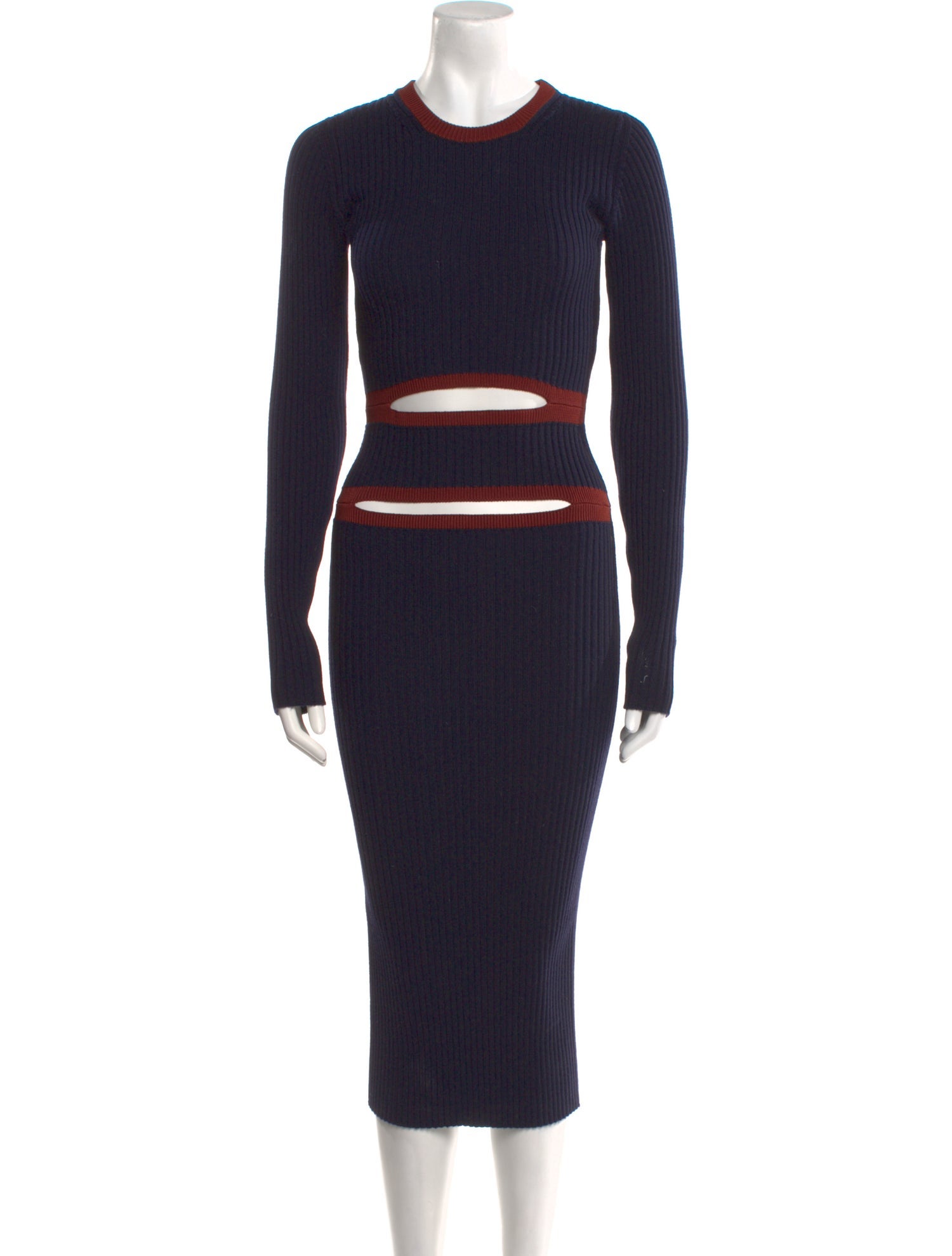 Victoria Beckham Crew Neck Long Dress