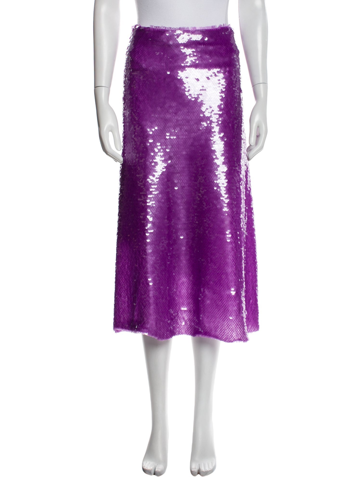 Victoria Beckham Sequin Embellishments Midi Length Skirt