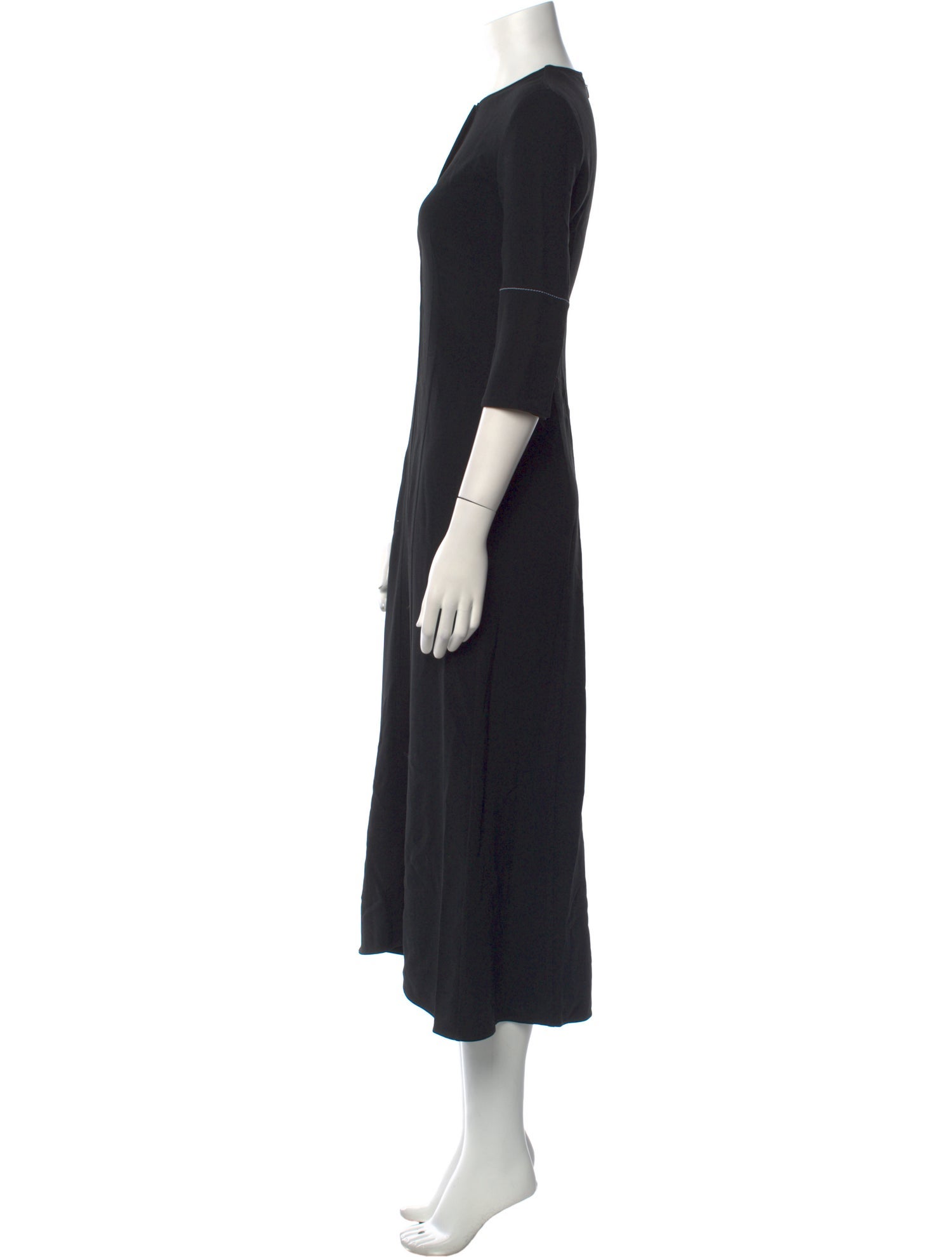 Victoria Beckham Crew Neck Long Dress