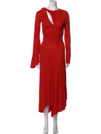 Victoria Beckham V-Neck Long Dress