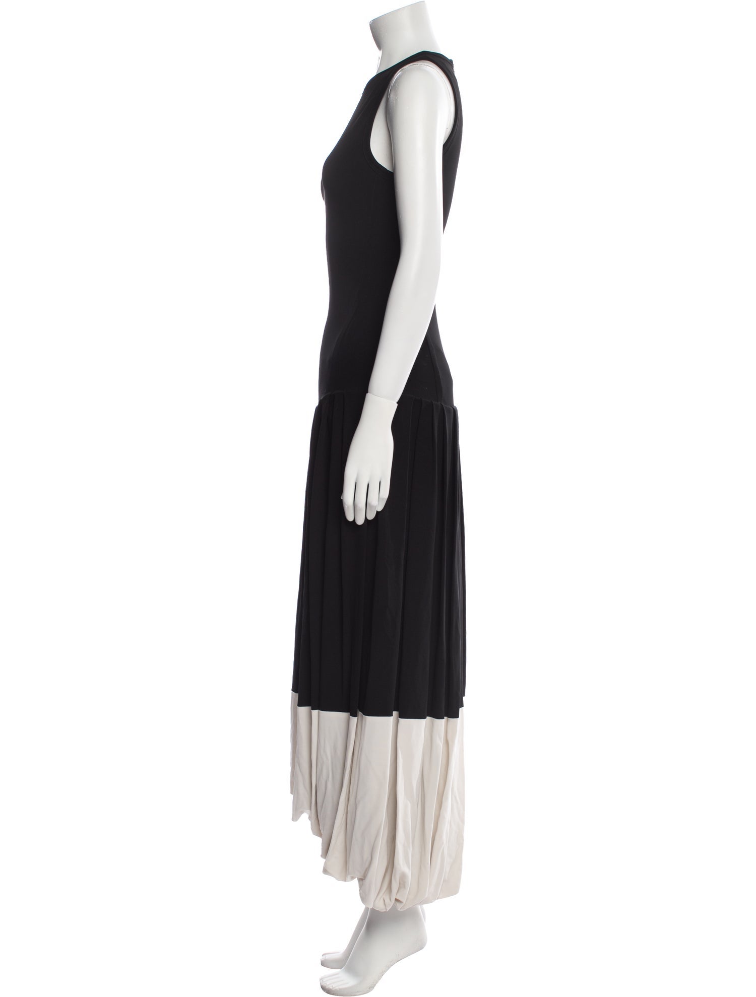 Victoria Beckham Colorblock Pattern Midi Length Dress