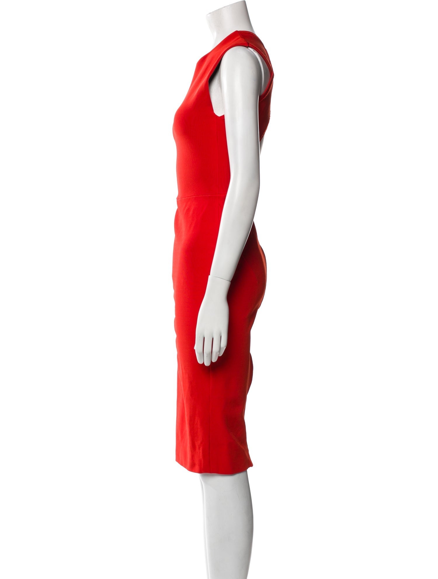 Victoria Beckham Crew Neck Knee-Length Dress