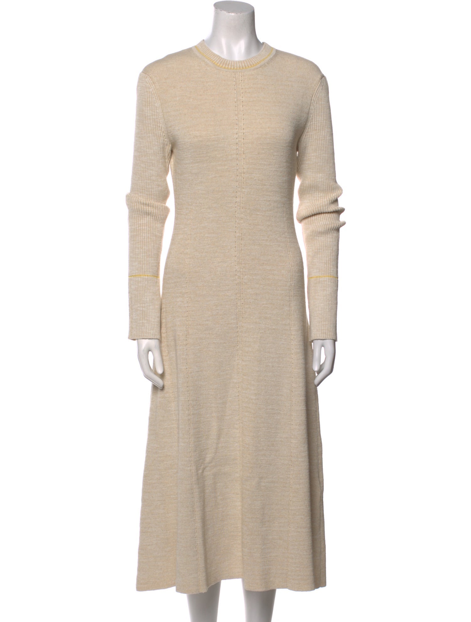Victoria Beckham Crew Neck Midi Length Dress