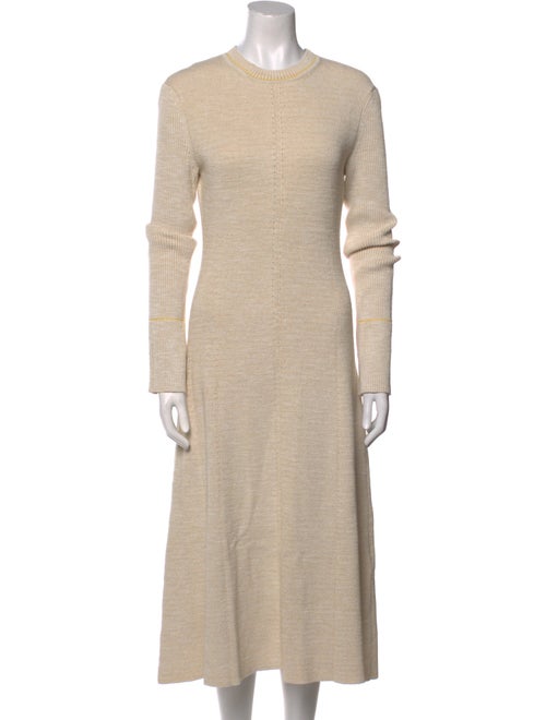 Victoria Beckham Crew Neck Midi Length Dress