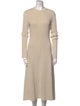 Victoria Beckham Crew Neck Midi Length Dress