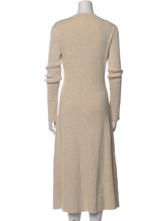 Victoria Beckham Crew Neck Midi Length Dress