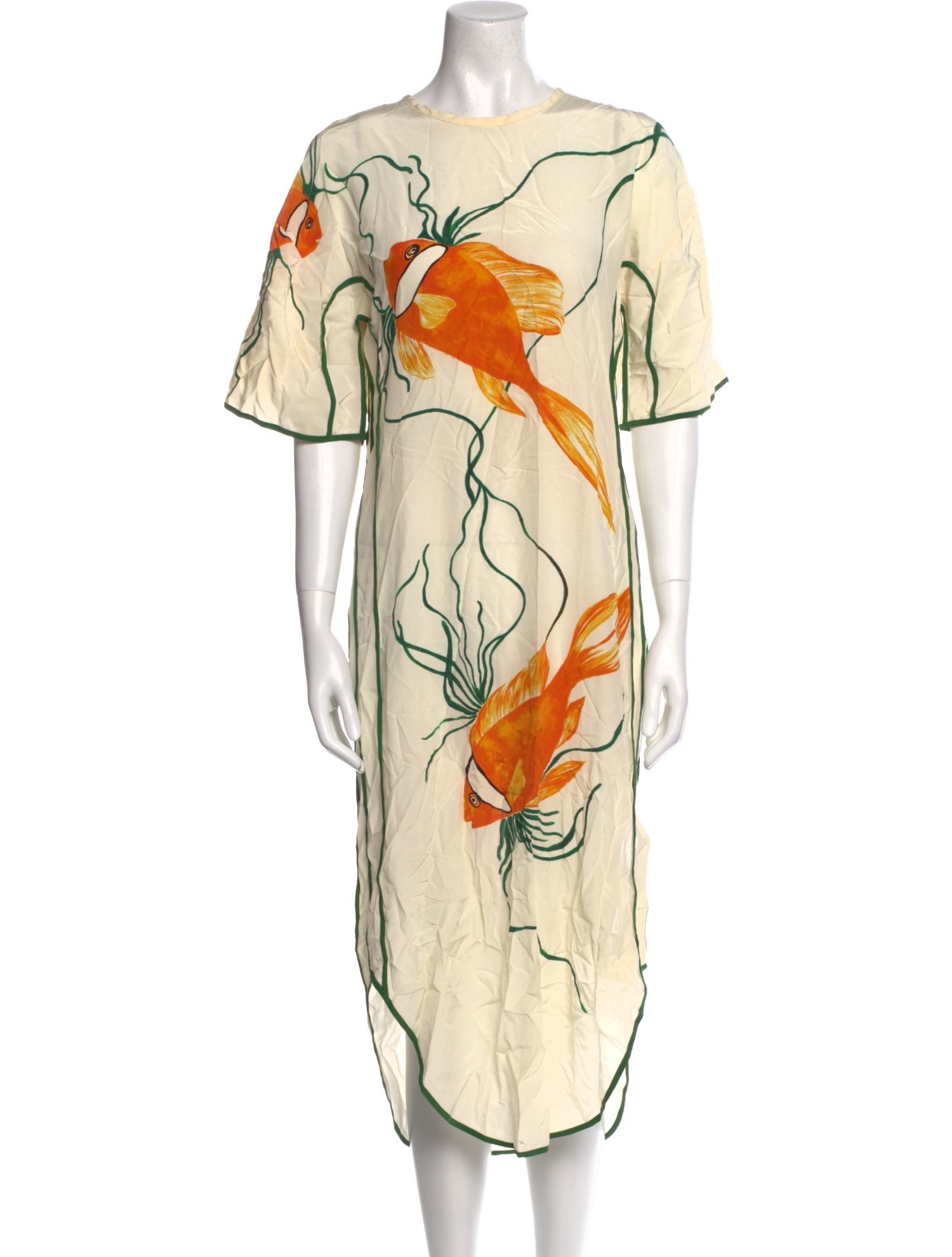 Victoria Beckham Silk Midi Length Dress