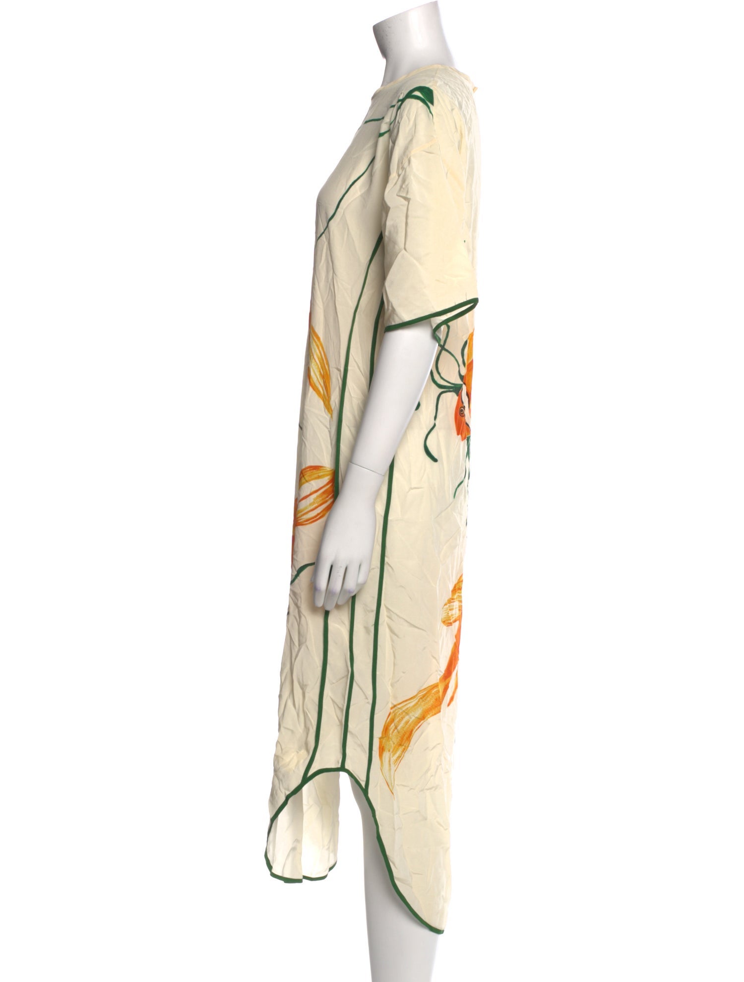 Victoria Beckham Silk Midi Length Dress