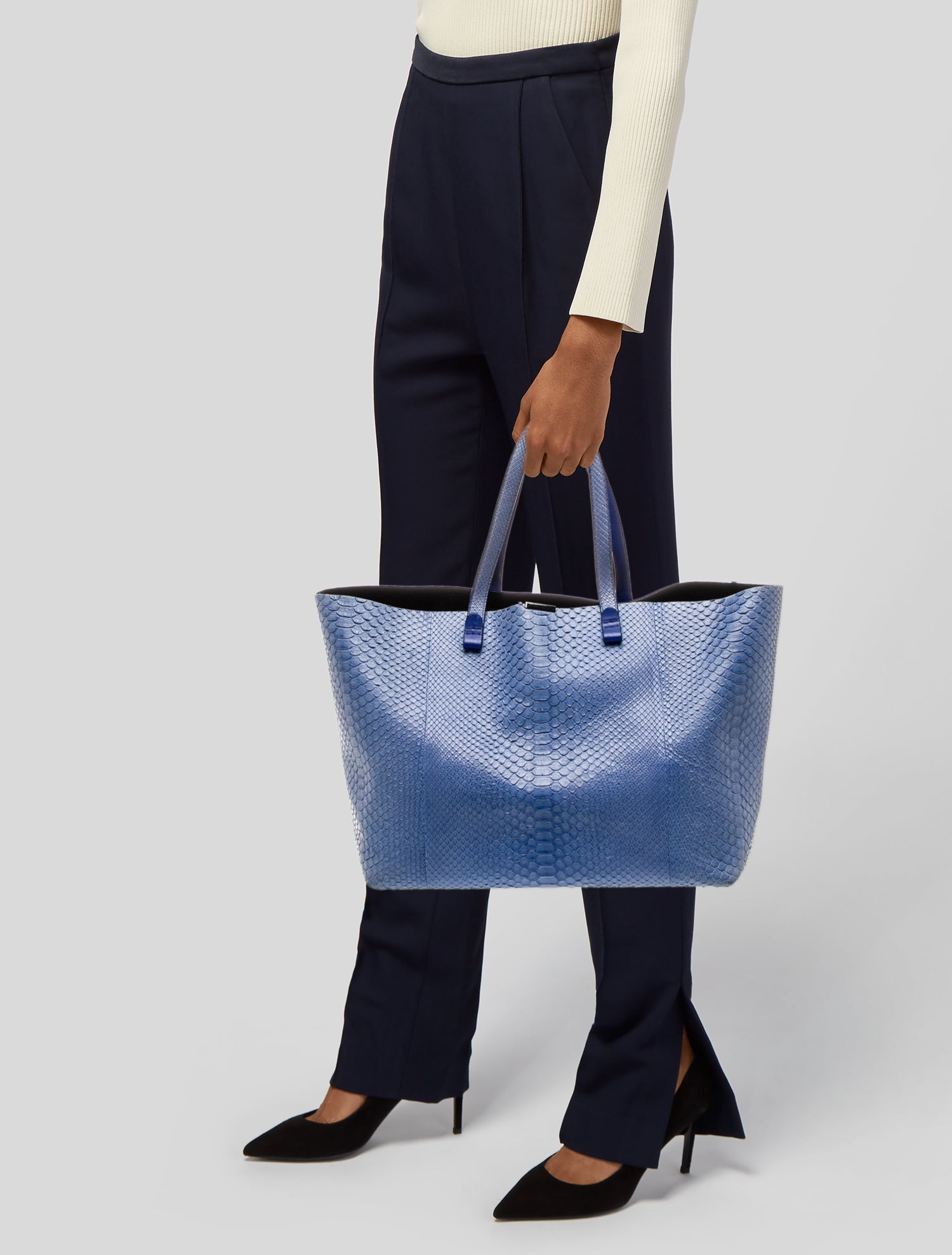 Victoria Beckham Embossed Leather Tote