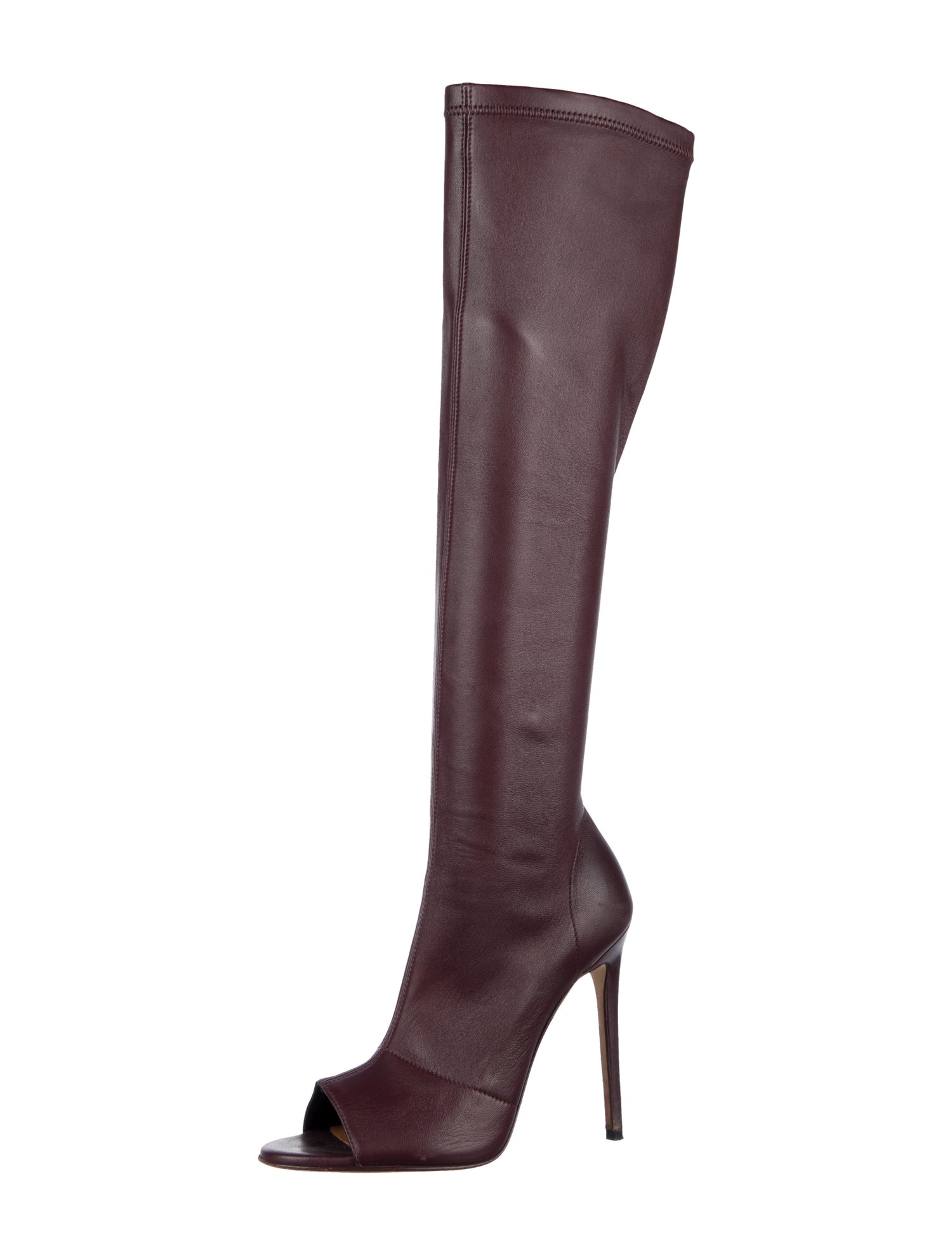 Victoria Beckham Leather Cutout Accent Boots