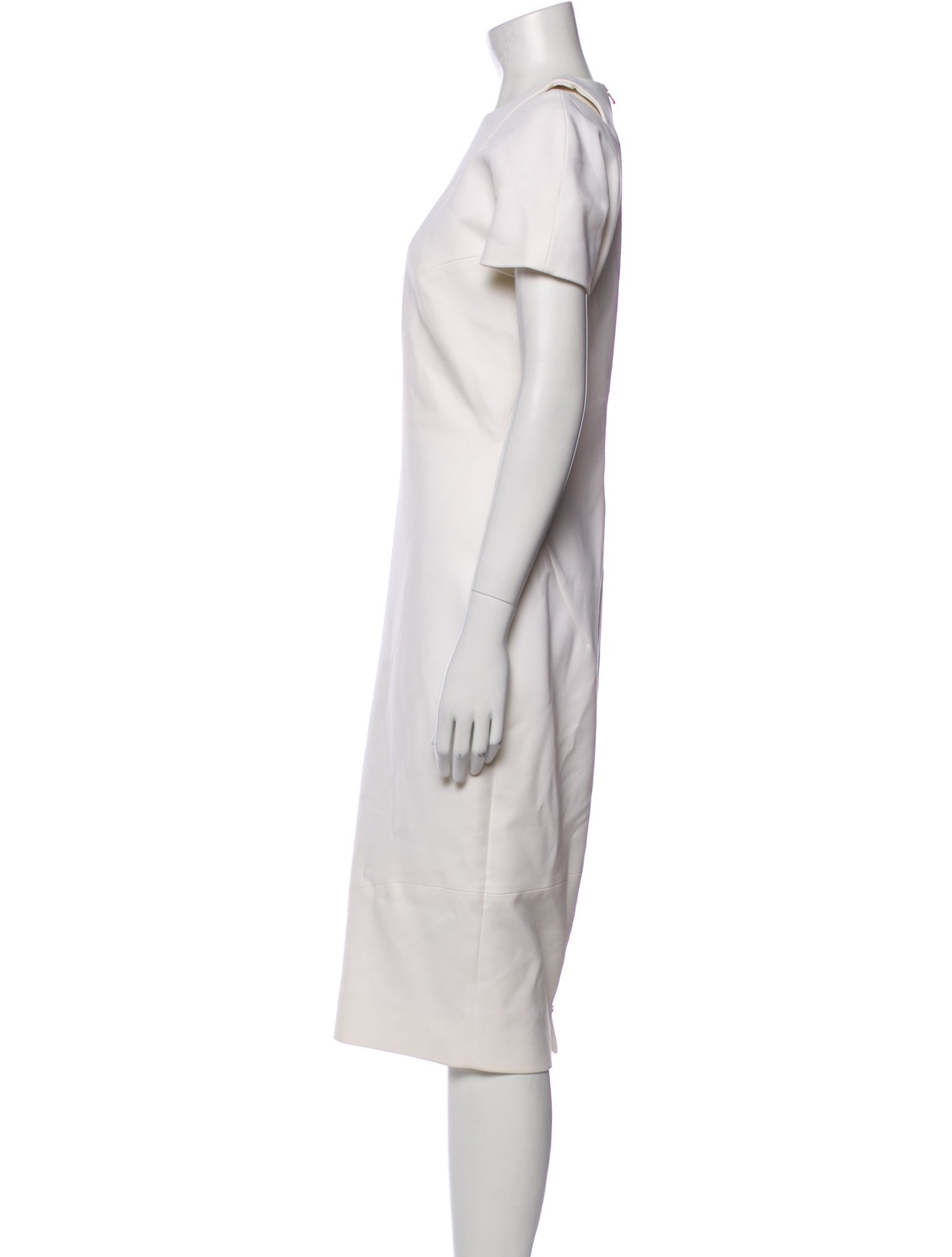 Victoria Beckham Crew Neck Midi Length Dress