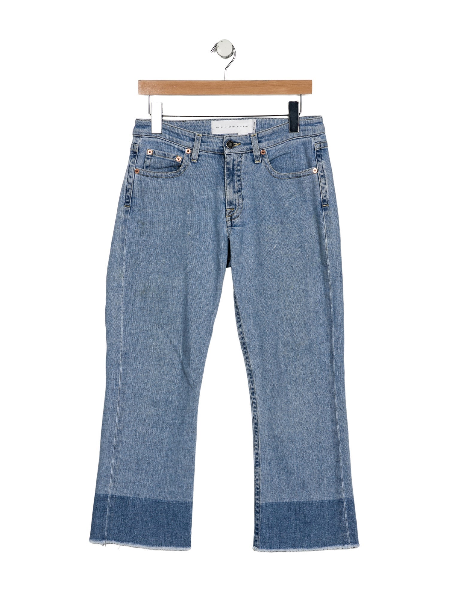 Victoria Beckham Mid-Rise Wide Leg Jeans