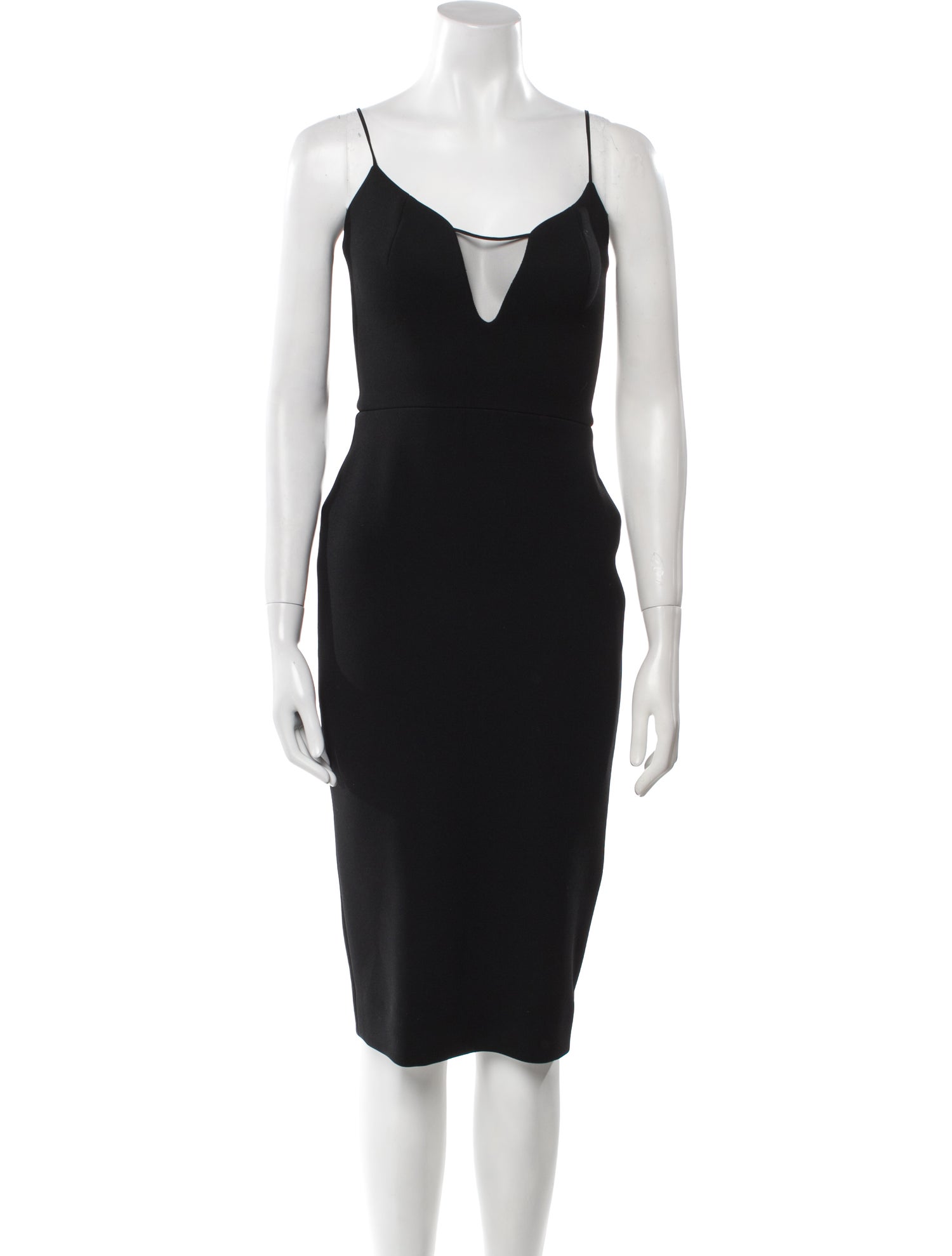 Victoria Beckham V-Neck Midi Length Dress