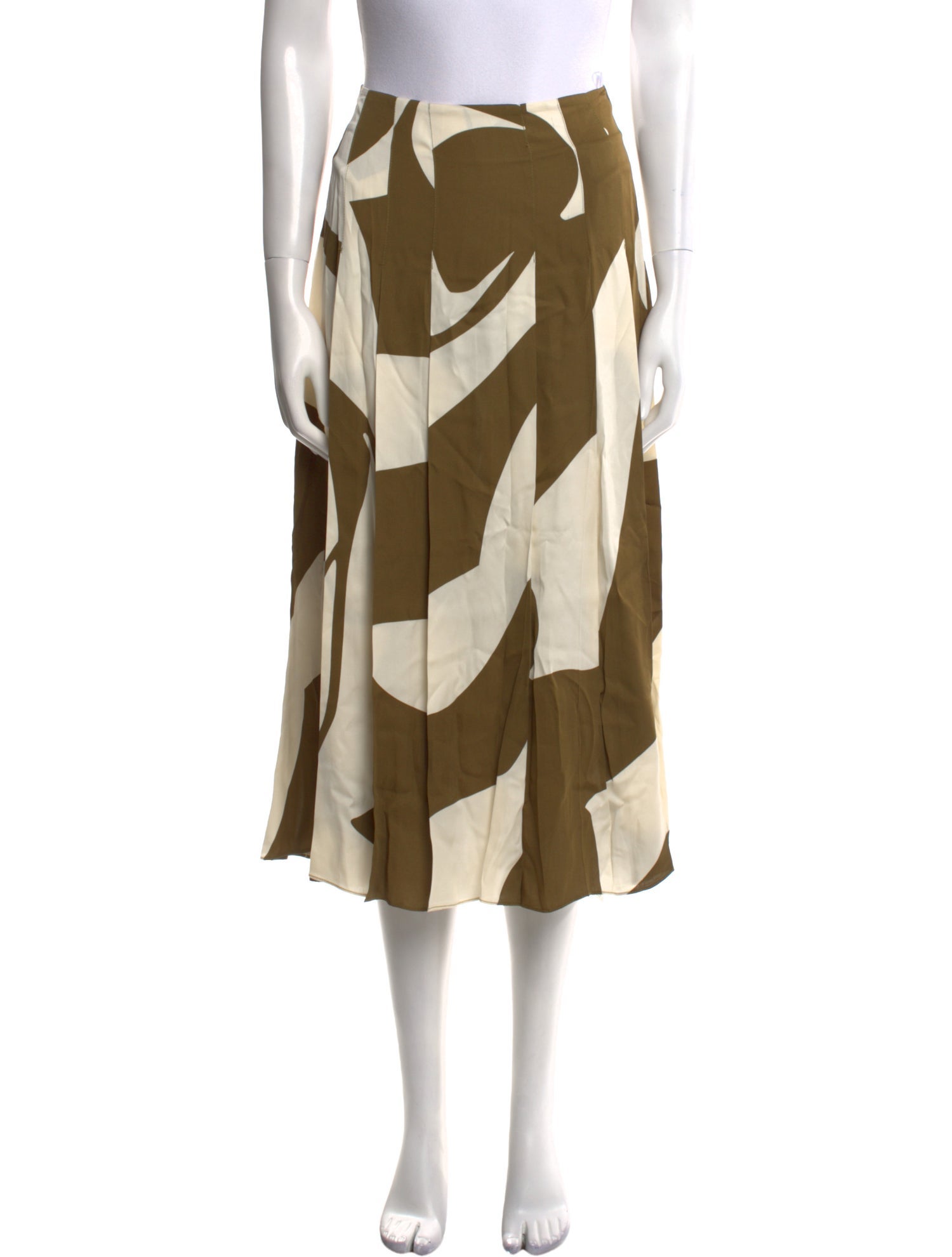Victoria Beckham Printed Midi Length Skirt