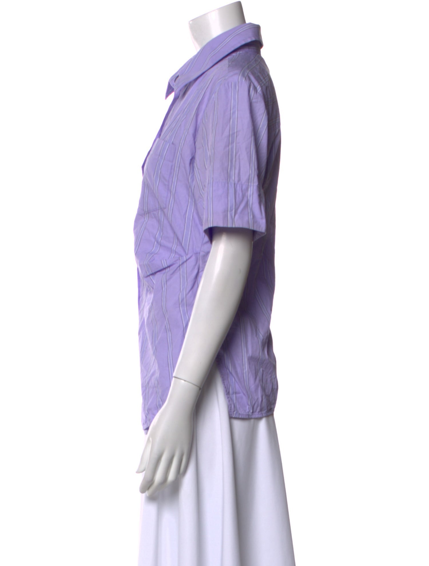 Victoria Beckham Short Sleeve Button-Up Top