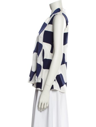 Victoria Beckham Silk Printed Blouse