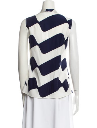 Victoria Beckham Silk Printed Blouse