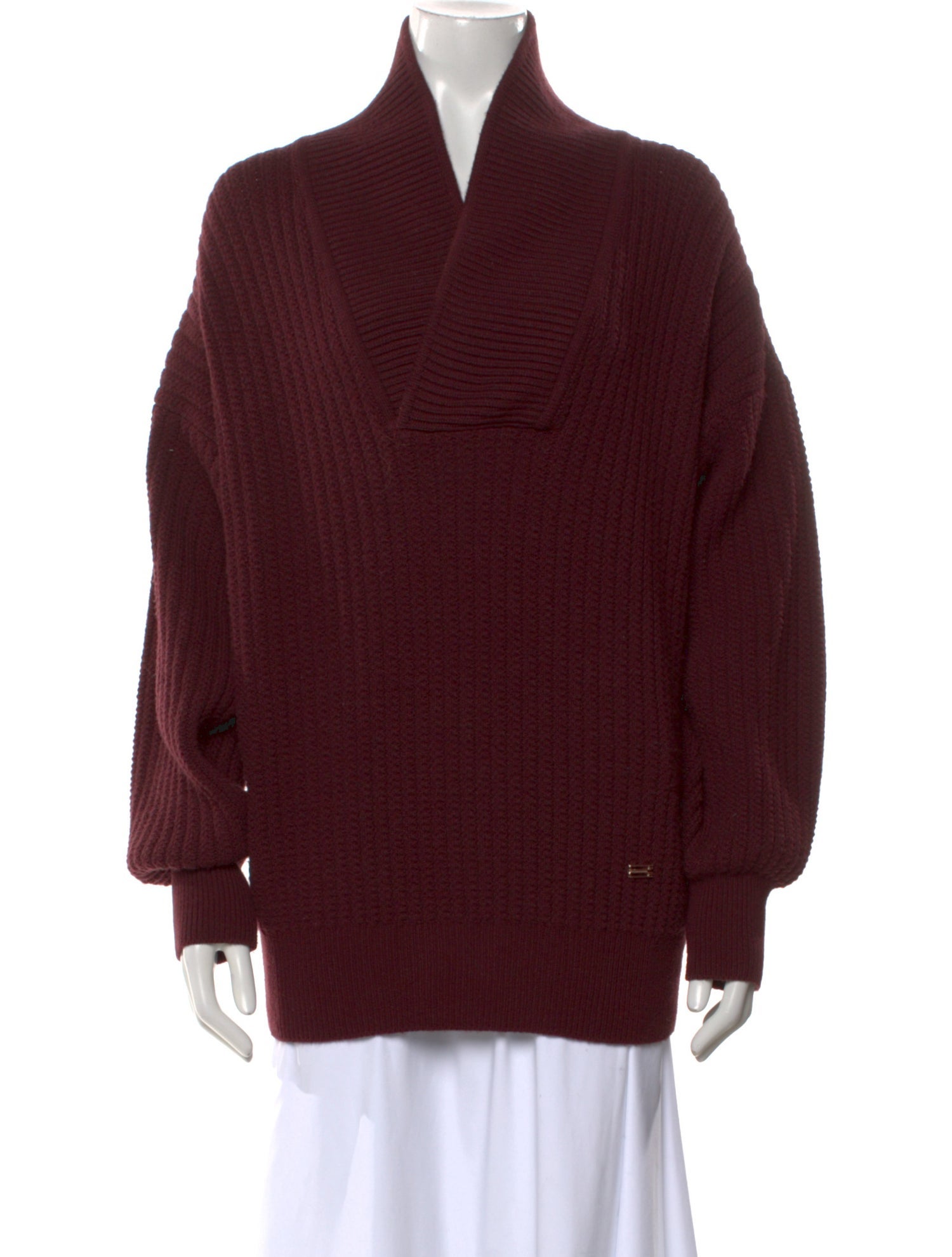 Victoria Beckham Wool Mock Neck Sweater