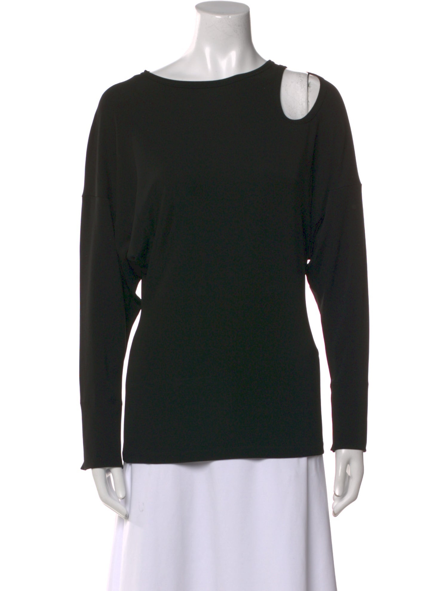 Victoria Beckham Scoop Neck Long Sleeve Sweatshirt