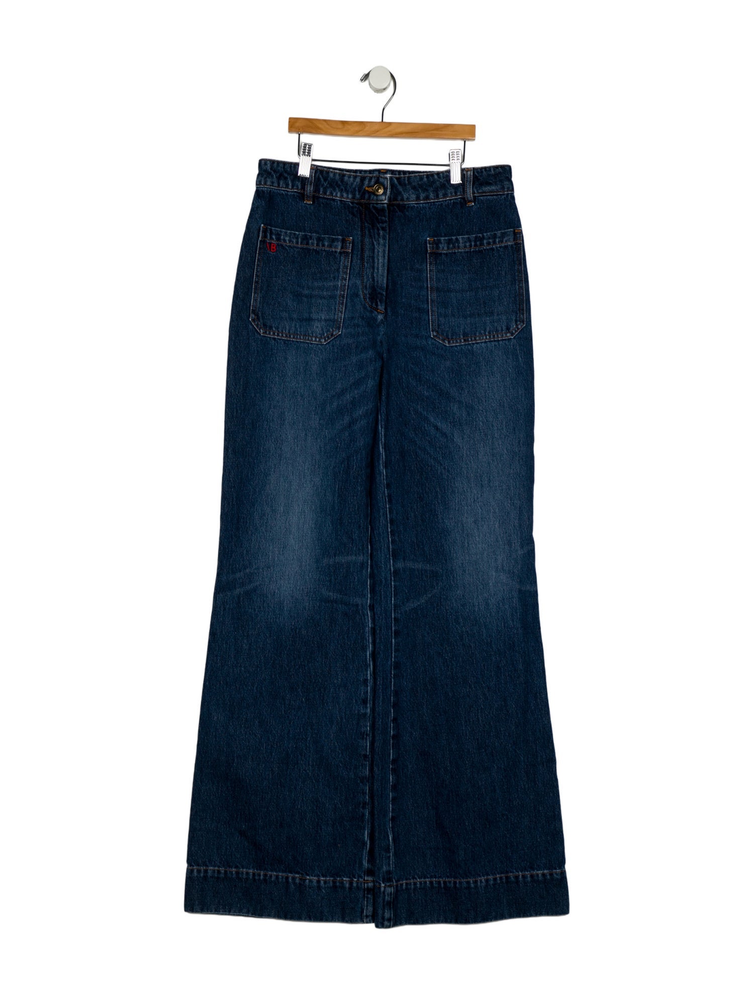 Victoria Beckham Mid-Rise Wide Leg Jeans
