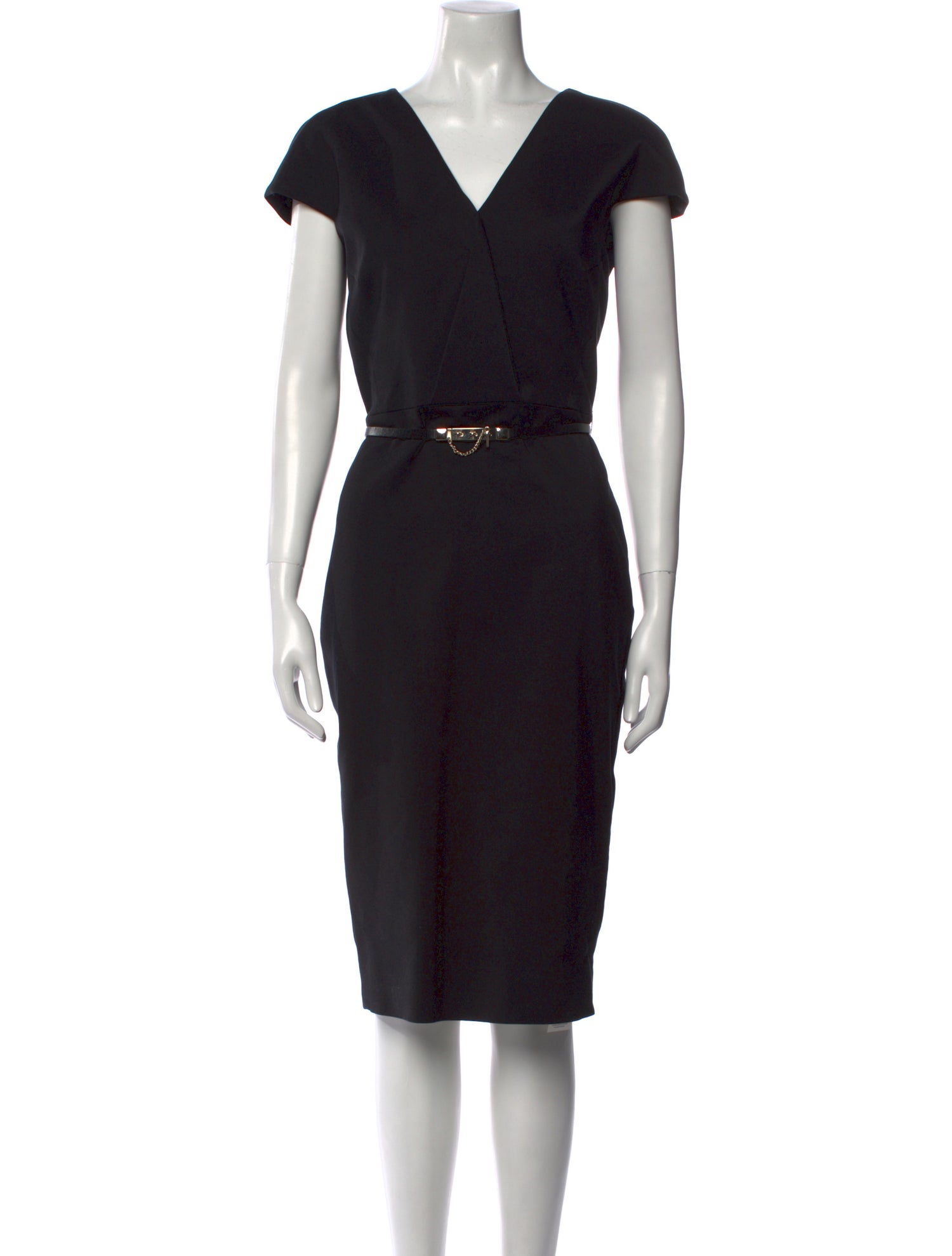 Victoria Beckham V-Neck Midi Length Dress