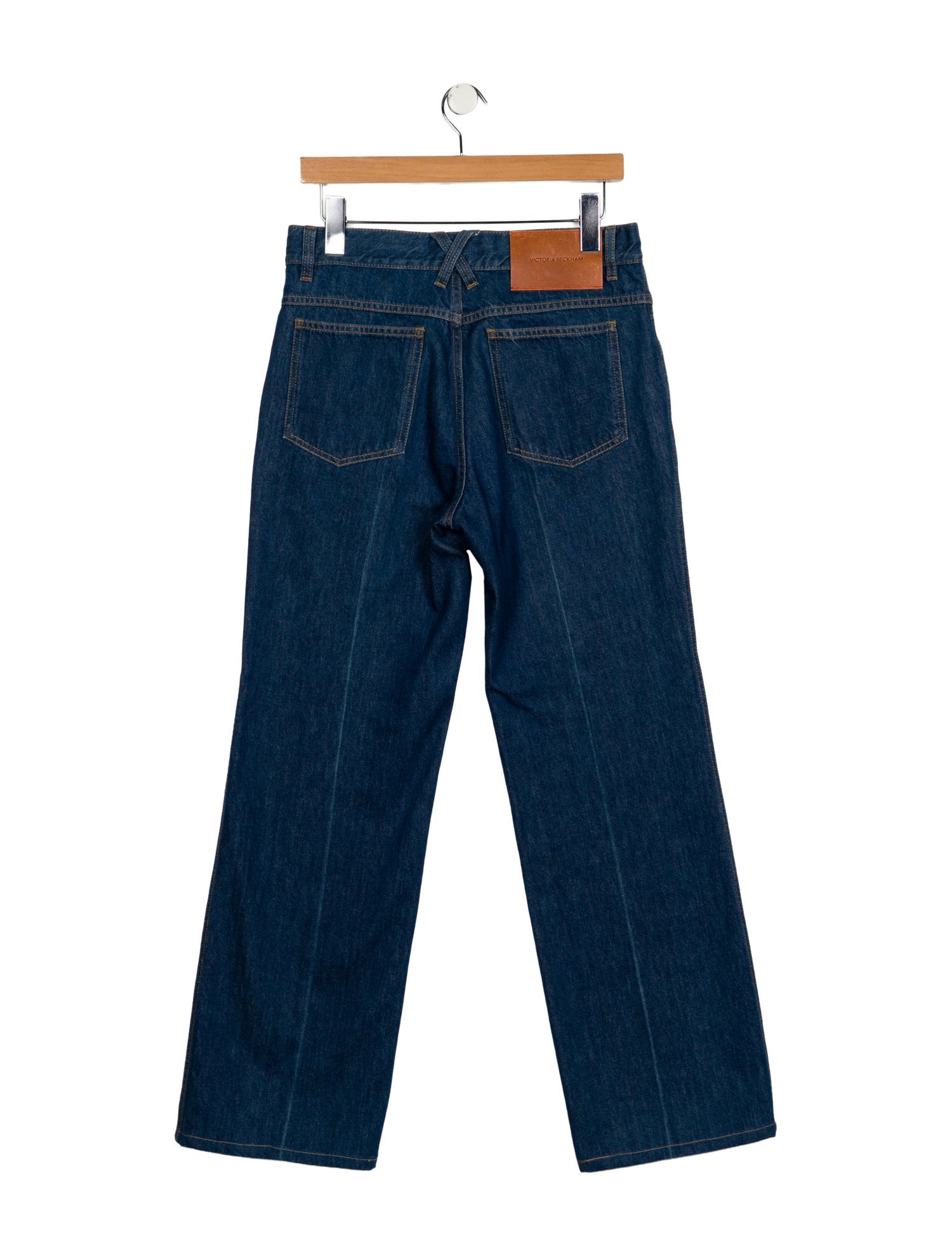 Victoria Beckham Mid-Rise Straight Leg Jeans