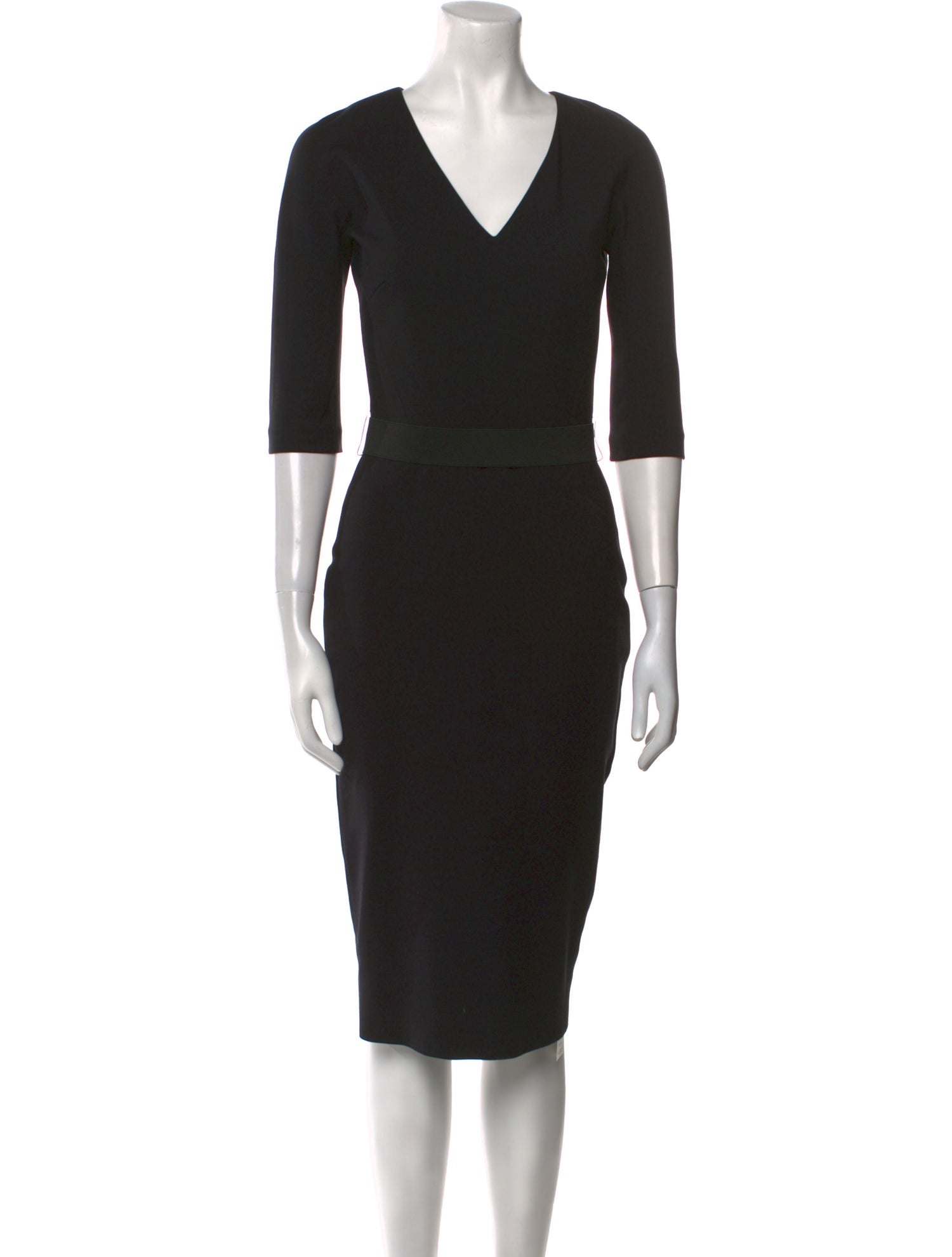 Victoria Beckham V-Neck Knee-Length Dress