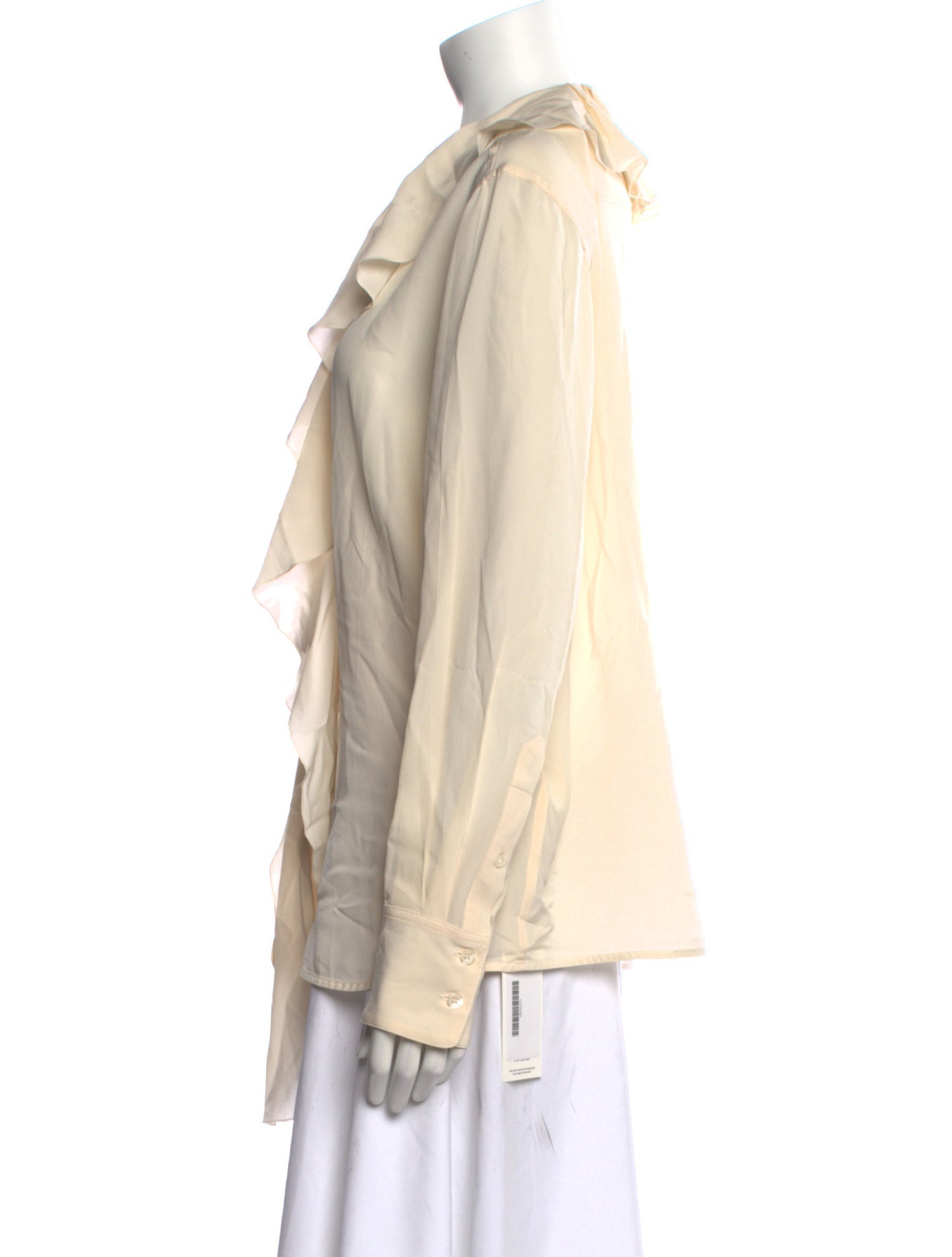 Victoria Beckham Silk Mock Neck Blouse