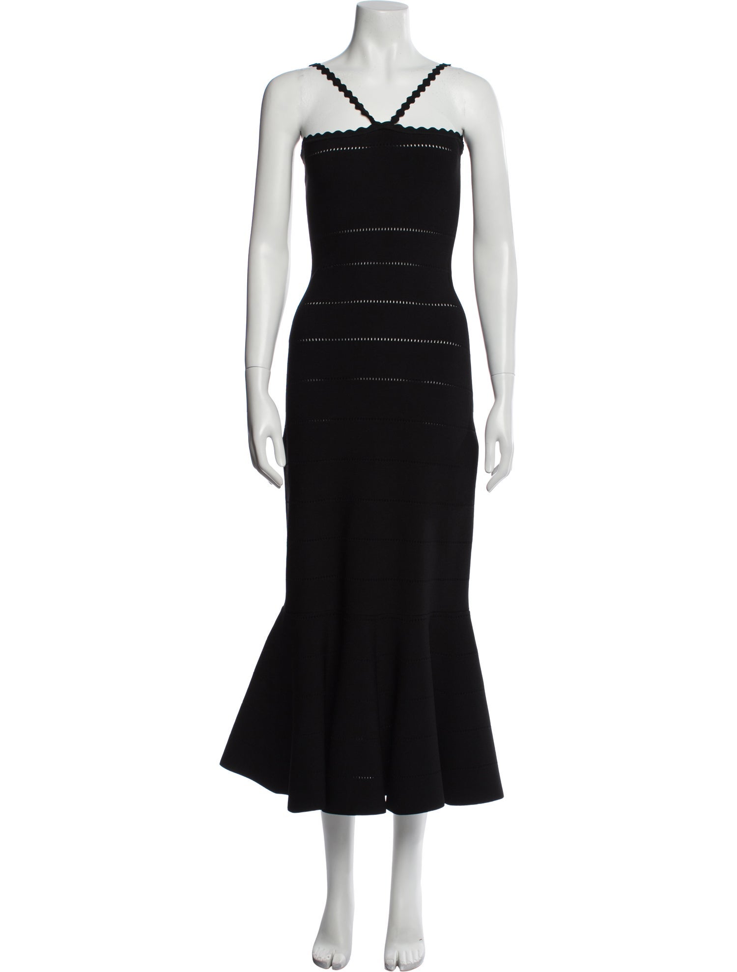 Victoria Beckham Square Neckline Long Dress