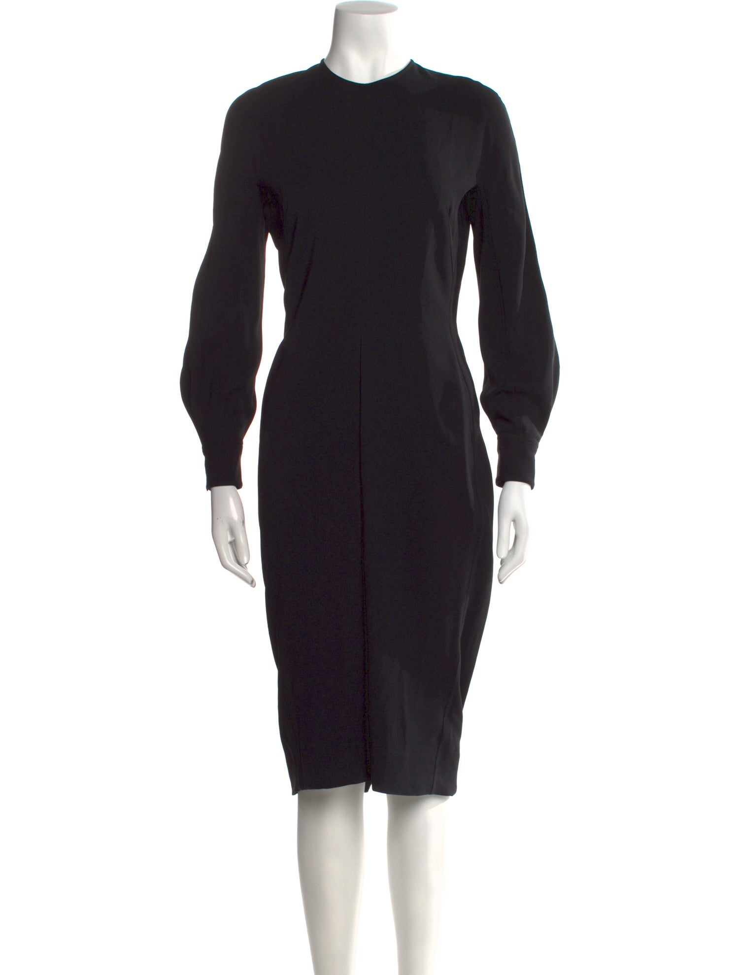 Victoria Beckham Crew Neck Midi Length Dress