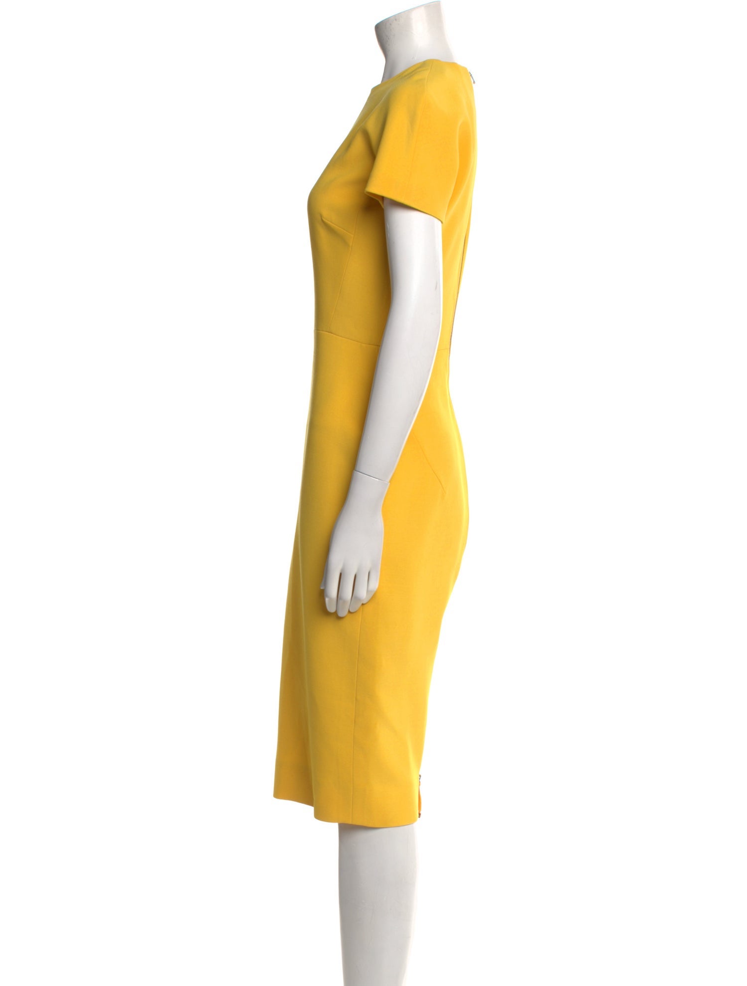Victoria Beckham Crew Neck Midi Length Dress