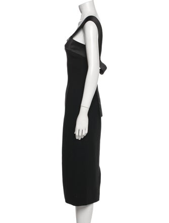 Victoria Beckham One-Shoulder Midi Length Dress
