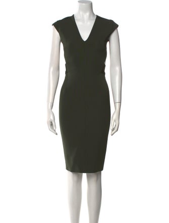 Victoria Beckham V-Neck Knee-Length Dress