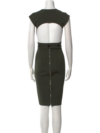 Victoria Beckham V-Neck Knee-Length Dress